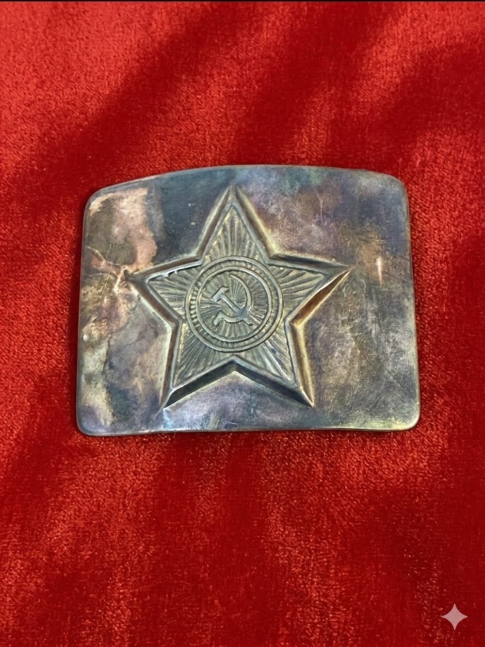 Cold War-Era Soviet Union Belt Buckle Vintage Red Army